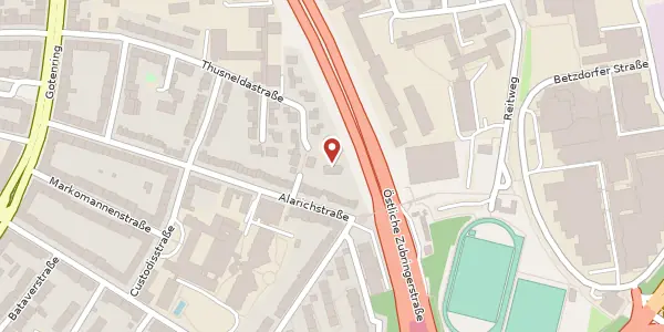 Karte der Umgebung von Thusneldastr. 29a, 50679 Köln