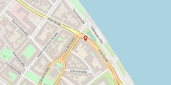 Karte der Umgebung von Rheinallee 3 d, 55116 Mainz