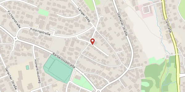 Karte der Umgebung von Bärenwiesenweg 23, 73732 Esslingen
