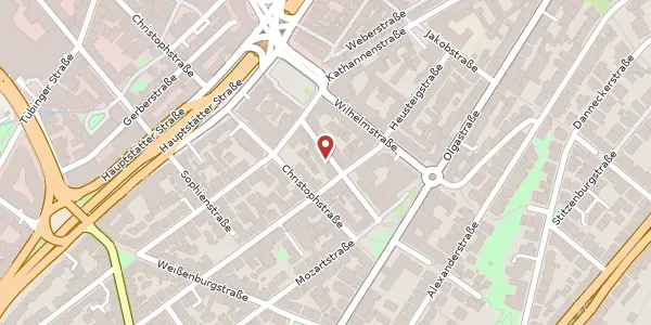Karte der Umgebung von Bopserstraße 8, 70180 Stuttgart