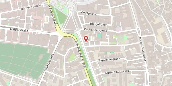 Karte der Umgebung von Konrad-Adenauer-Allee 19, 86150 Augsburg
