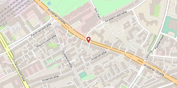 Karte der Umgebung von Wittener Str. 78, 44789 Bochum