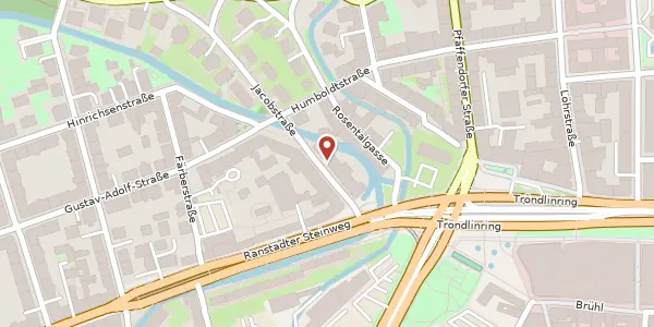 Karte der Umgebung von Jacobstraße 8 - 10, 04105 Leipzig