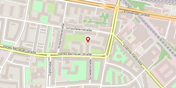 Karte der Umgebung von Agnes-Bernauer-Str. 2, 80687 München