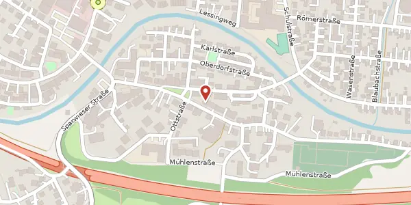 Karte der Umgebung von Kirchstraße 25, 73066 Uhingen