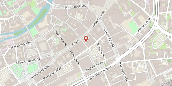 Karte der Umgebung von Anger 23, 99084 Erfurt