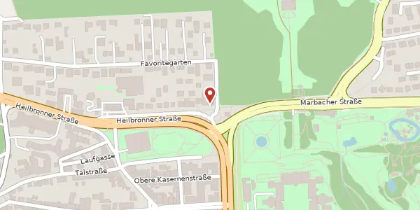 Karte der Umgebung von Heilbronner Straße 2, 71634 Ludwigsburg