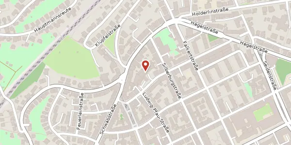 Karte der Umgebung von Kornbergstraße 36, 70176 Stuttgart