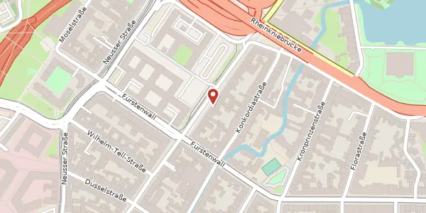 Karte der Umgebung von Edith-Fürst-Str. 58, 40219 Düsseldorf