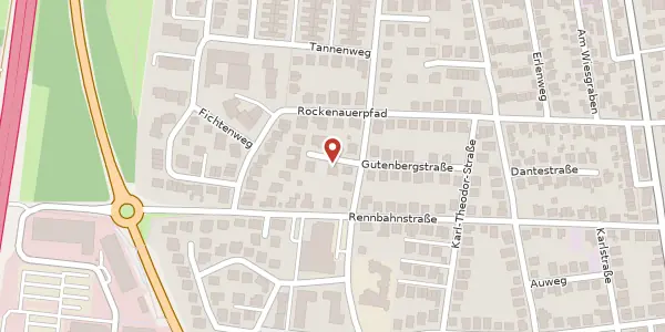 Karte der Umgebung von Gutenbergstraße 13, 69190 Walldorf