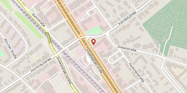 Karte der Umgebung von Godesberger Allee 90, 53175 Bonn