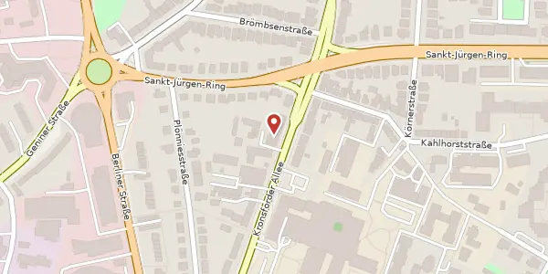 Karte der Umgebung von Kronsforder Allee 40 d, 23560 Lübeck