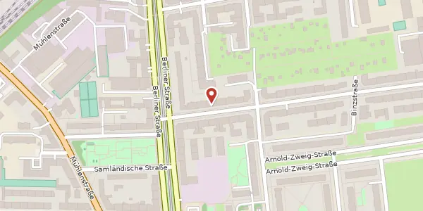 Karte der Umgebung von Binzstraße 65, 13189 Berlin