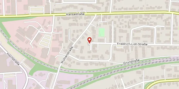 Karte der Umgebung von Friedrich-List-Str . 17 e, 59425 Unna