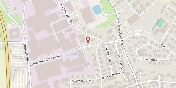 Karte der Umgebung von Reinhold-Würth-Straße 12-17, 74653 Künzelsau