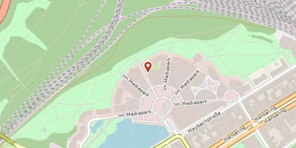 Karte der Umgebung von Im Mediapark 6A, 50670 Köln