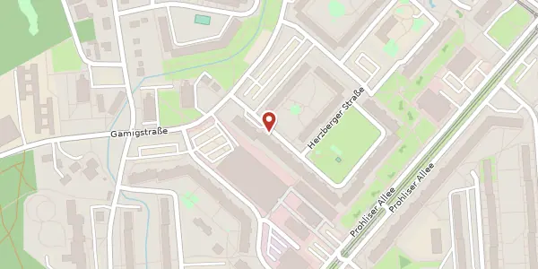 Karte der Umgebung von Herzberger Straße 6, 01239 Dresden