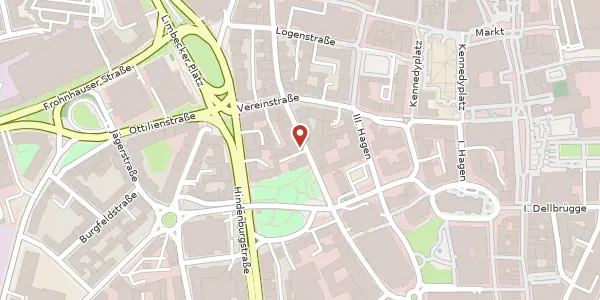 Karte der Umgebung von Lindenallee 57, 45127 Essen