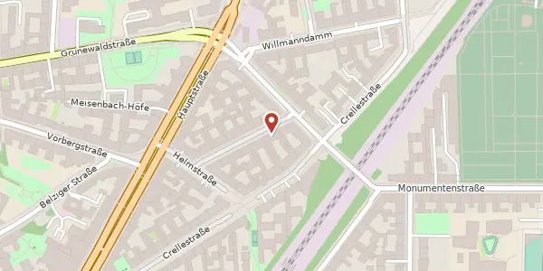 Karte der Umgebung von Erdmannstraße 6, 10827 Berlin