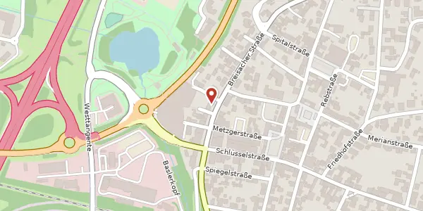 Karte der Umgebung von Breisacher Straße 11, 79395 Neuenburg am Rhein