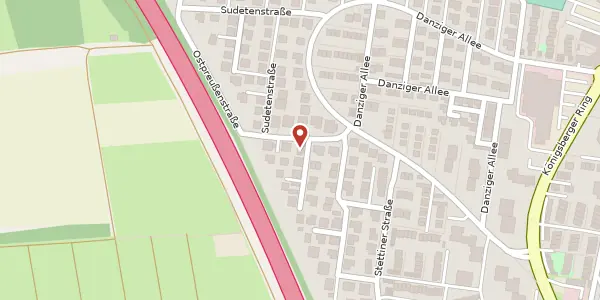 Karte der Umgebung von Ostpreußenstr. 13, 65239 Hochheim