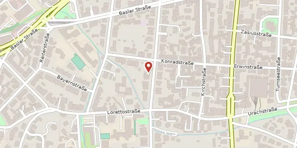 Karte der Umgebung von Goethestraße 42, 79100 Freiburg im Breisgau