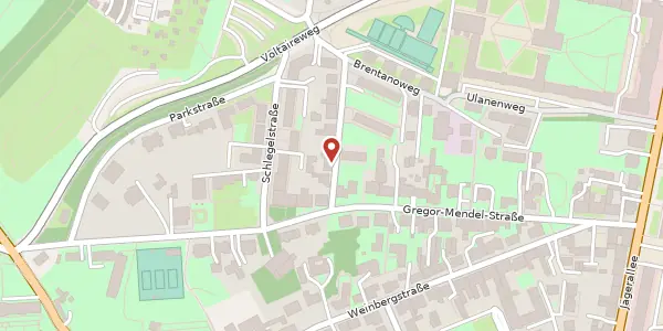 Karte der Umgebung von Tieckstraße 2, 14469 Potsdam