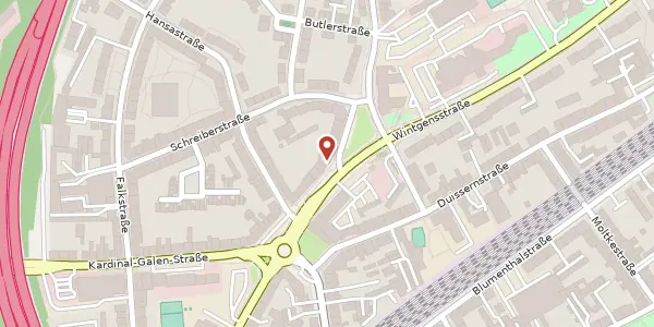 Karte der Umgebung von Aakerfährstr. 13, 47058 Duisburg