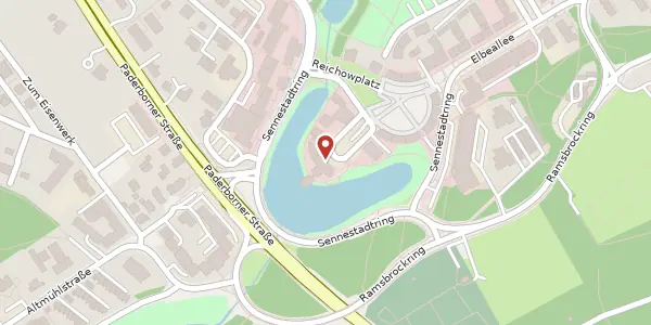 Karte der Umgebung von Lindemann-Platz 3, 33689 Bielefeld