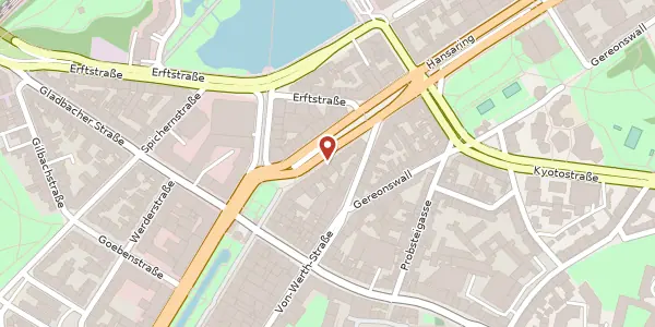 Karte der Umgebung von Hansaring 12, 50670 Köln