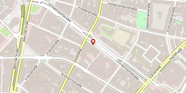 Karte der Umgebung von Immermannstr. 31, 40210 Düsseldorf