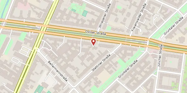 Karte der Umgebung von Osloer Straße 118, 13359 Berlin