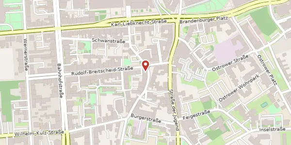 Karte der Umgebung von Taubenstraße 37, 03046 Cottbus