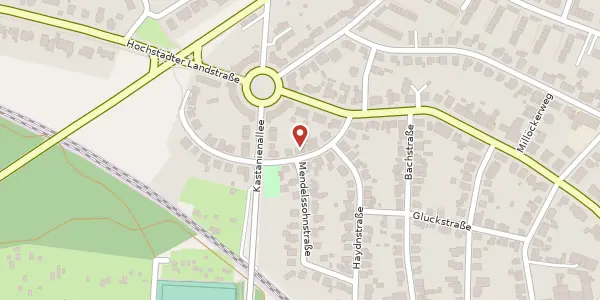 Karte der Umgebung von Mozartstr. 10, 63452 Hanau