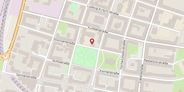 Karte der Umgebung von Theodor-Körner-Platz 12, 09130 Chemnitz