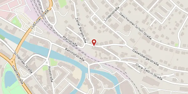 Karte der Umgebung von Pfarrstraße 14, 08280 Aue - Bad Schlema