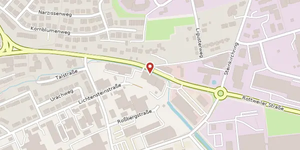 Karte der Umgebung von Rottweiler Straße 98, 78056 Villingen-Schwenningen