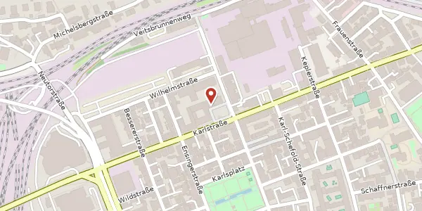 Karte der Umgebung von Karlstraße 33, 89073 Ulm/Donau