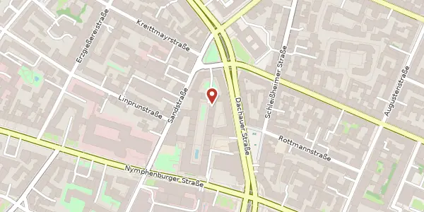 Karte der Umgebung von Nymphenburger Str. 6g, 80335 München