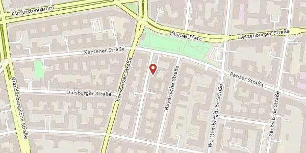 Karte der Umgebung von Bregenzer Straße 8, 10707 Berlin
