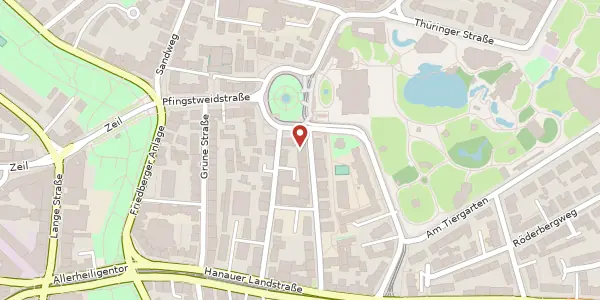 Karte der Umgebung von Hölderlinstr. 27, 60316 Frankfurt
