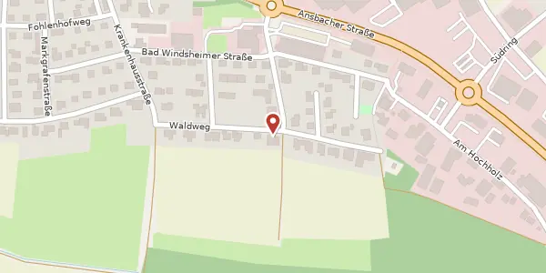 Karte der Umgebung von Burgbernheimer Str. 14, 97215 Uffenheim