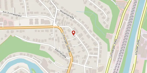 Karte der Umgebung von Kruppstraße 19, 35781 Weilburg