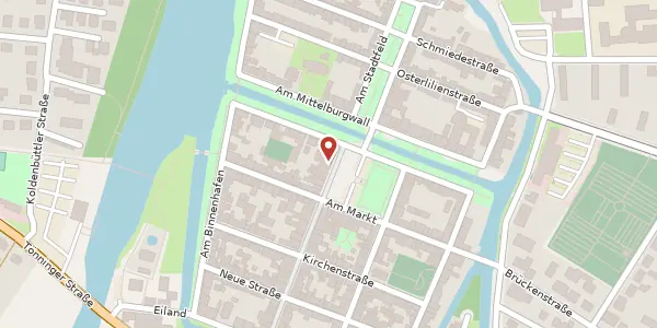 Karte der Umgebung von Am Markt 21, 25840 Friedrichstadt