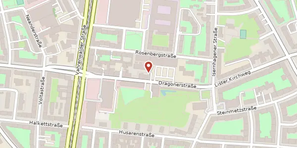 Karte der Umgebung von Dragonerstraße 37, 30163 Hannover