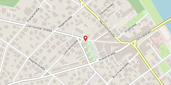 Karte der Umgebung von Loschwitzer Straße 50, 01309 Dresden