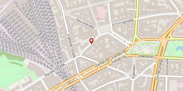 Karte der Umgebung von Maybachstr. 156, 50670 Köln