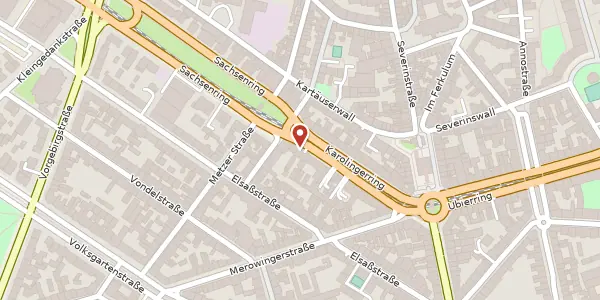 Karte der Umgebung von Karolingerring 29, 50678 Köln