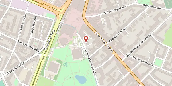 Karte der Umgebung von Jan-Wellem-Str. 1, 51065 Köln