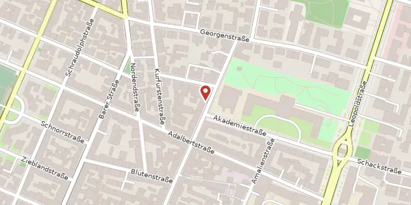 Karte der Umgebung von Türkenstr. 93, 80799 München